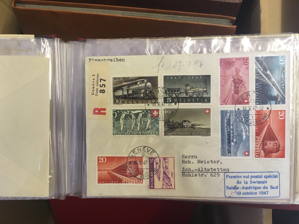 STAMPS : WORLD, box with five stockbooks & a cover album. - Image 2 of 6