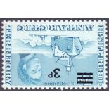 BRITISH ANTARCTIC STAMPS : 1971 3p on 3d Blue,