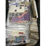 STAMPS : Box of loose World stamps mainly off paper in bags,