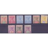 SEYCHELLES STAMPS : 1897 QV Die II mounted mint set of nine, SG 28-36.