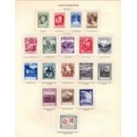 LIECHTENSTEIN STAMPS : 1917 to 1941 mint & used collection on Schaubek printed album pages.