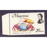 MAURITIUS STAMPS : 1972 20c Fiddler Crab, printed on gummed side, U/M, SG 443c.