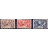 GREAT BRITAIN STAMPS : GV 1934 Re-engraved Seahorses mounted mint set SG 450-2 Cat £575