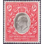 STAMPS : British East Africa 1903 5r Grey and Red ,