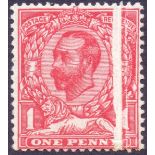 GREAT BRITAIN STAMPS : GV 1911 1d Carmine,