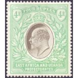 STAMPS : British East Africa 1907 4r Gre
