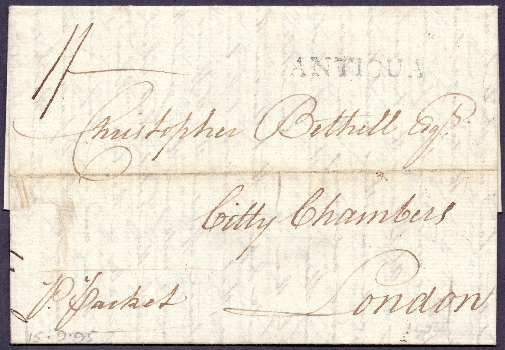 POSTAL HISTORY : ANTIGUA, 1795 entire se