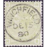 GREAT BRITAIN STAMPS : 1877 4d Sage Gree