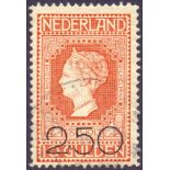 NETHERLANDS STAMPS : 1920 2.50 on 10G Or