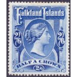 FALKLANDS STAMPS : 1898 2/6 Deep Blue, m