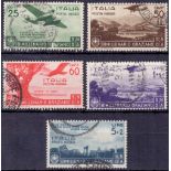 ITALY STAMPS : 1936 Air set fine used SG