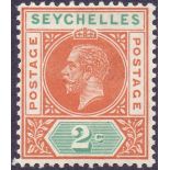 SEYCHELLES STAMPS : 1912 12d Chestnut an