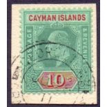 CAYMAN ISLANDS STAMPS 1907 10/- Green and Red/Green.