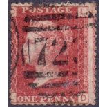 GREAT BRITAIN STAMP 1864 1d Red (LD) plate 225,