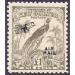 STAMPS : New Guinea 1932 £1 Olive Grey,