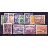 BRITISH GUIANA STAMPS 1938 unmounted mint set of 12 to £3 SG 308a - 319