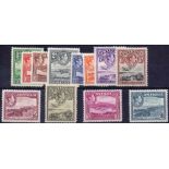 ANTIGUA STAMPS 1938 unmounted mint set of 12 to £1,