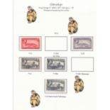 GIBRALTAR STAMPS 1938-55 George VI definitive values to 10/- with perf variations,