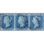 GREAT BRITAIN STAMP 1841 2d Blue plate 3,