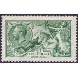 GREAT BRITAIN STAMP 1913 £1 Dull Blue Green,