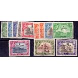 ADEN STAMPS 1951 unmounted mint set to 10r over-printed to 10shilling.