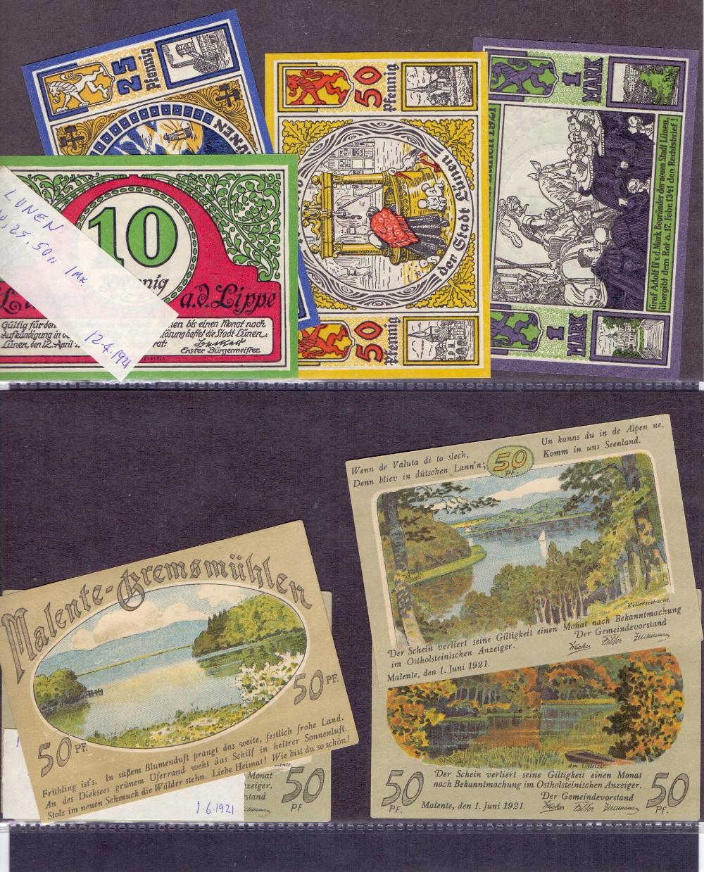 Germany, collection of 'NOTGELD' in album with 139 different German notes from early 1920s. - Image 2 of 3