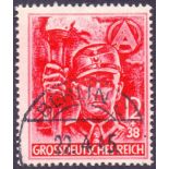 GERMANY STAMPS 1945 12th Anniversary of the Third Reich used pair (usual CTO cancels) SG 897-8 Cat