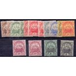 BERMUDA STAMPS 1910 mounted mint set of 15 to 1/- with extra shade varieties SG 44-51a