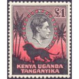 KENYA STAMPS 1938 £1 Black and Red ,