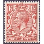 GREAT BRITAIN STAMP 1912 1 1/2d Red Brown,