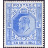 GREAT BRITAIN STAMP 1902 EDVII 10/- Ultramarine,