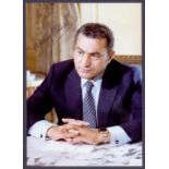 President Mubarak signed colour photo and accompanying official letter dated 1991 from the