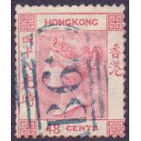 HONK KONG STAMPS 1862 48c Rose (no wmk),