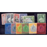 BERMUDA STAMPS 1938 lightly mounted mint set of 16 to £1 SG 110-121d