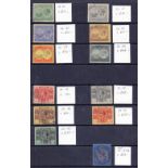 BERMUDA STAMPS George V used issues on stock page with values from first & second Tercentenary