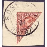 FALKLANDS STAMPS 1891 1/2d on 1d Brownish Claret,