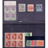 GREAT BRITAIN STAMPS : Mint selection on two stock cards,