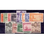 CAYMAN ISLANDS STAMPS 1938 unmounted mint set to 10/- SG 115-126a