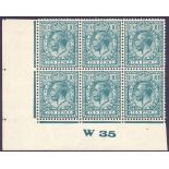 GREAT BRITAIN STAMP 1935 1d Turquoise Blue,