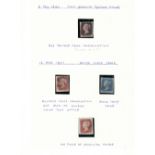 GREAT BRITAIN STAMPS : 1840 - 1880 mint and used, in two albums, includes Penny Black (3m),