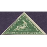 STAMPS CAPE OF GOOD HOPE 1855 1/- Deep Dark Green,