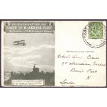 1911 First Aerial Post 9th Sept 1911, green card ,