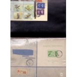 STAMPS : Small Album of minisheets and FDC's, Jamaica, New Zealand Swaziland etc.