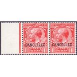 GREAT BRITAIN STAMP 1912 1d Scarlet, unmounted mint pair,