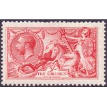 GREAT BRITAIN STAMP 1913 5/- Rose Carmine,