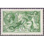 GREAT BRITAIN STAMP 1913 £1 Green, mounted mint, great looking stamp,