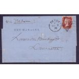 GREAT BRITAIN POSTAL HISTORY : IRELAND, 1876 wrapper from Derry to Lancaster,