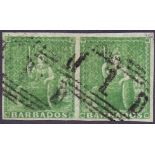 BAHAMAS STAMPS 1855 1/2d Yellow Green,