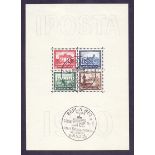 GERMANY STAMPS 1930 Berlin Mini-Sheet used (postmark not guaranteed) SG 464a Cat £2500 as genuine