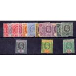 MALAYA STAMPS STRAITS SETTLEMENTS 1906 lightly mounted mint set to $5 SG 153-167